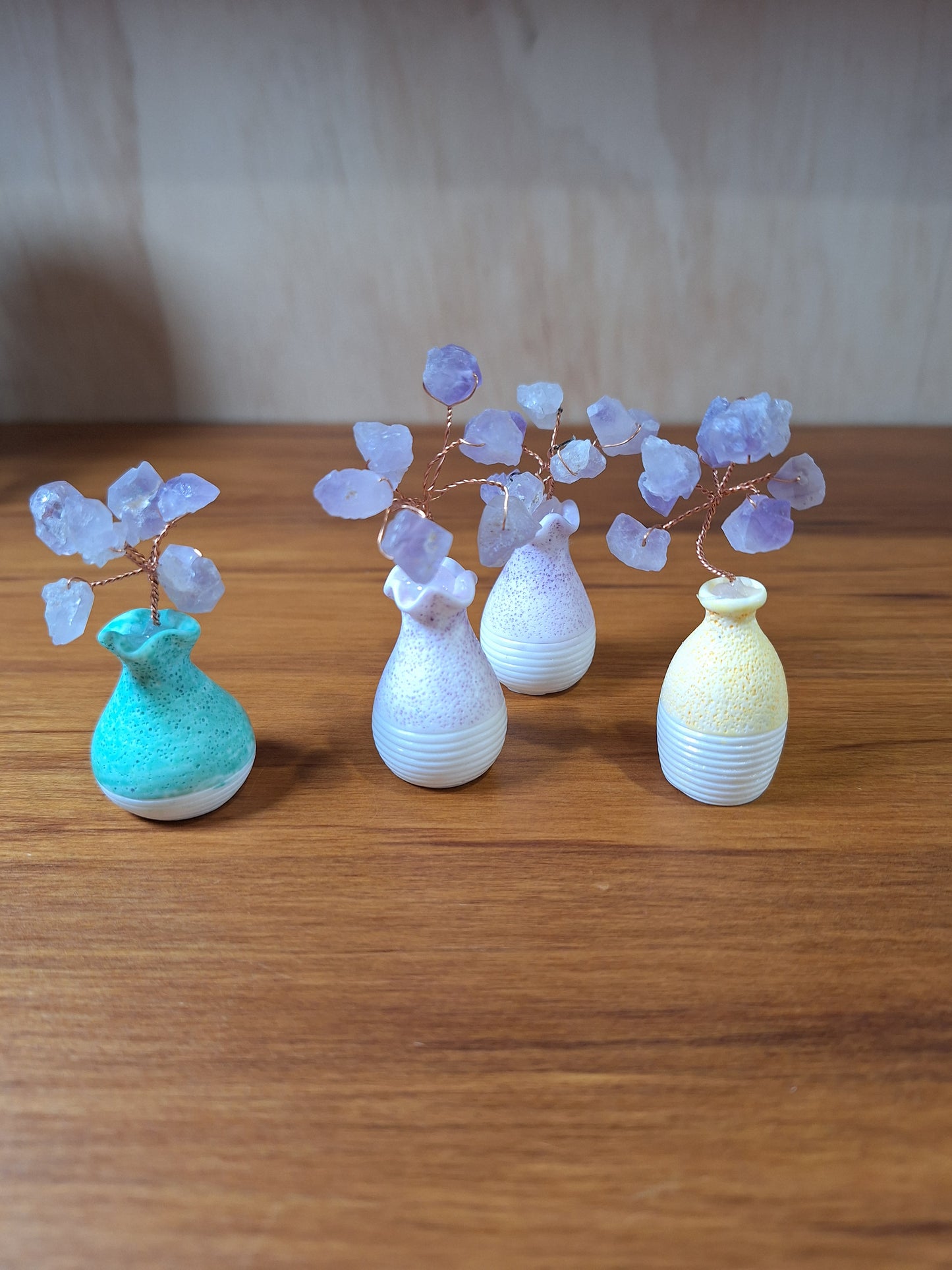 AMETHYST CRYSTAL VASES