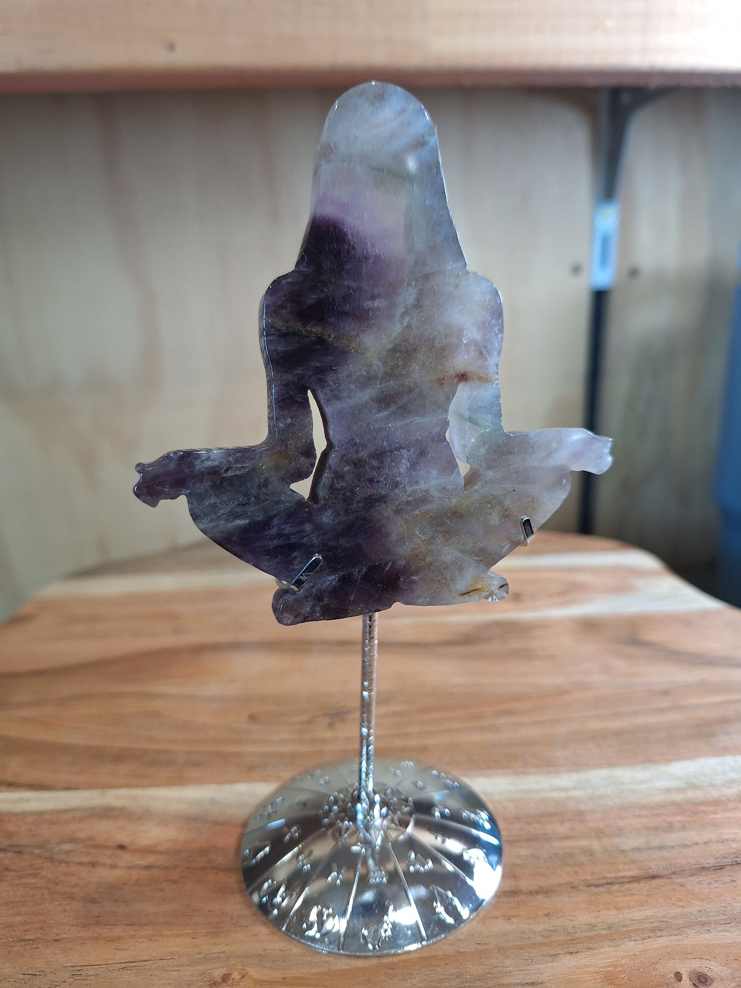 AMETHYST YOGA LADY ON ASTROLOGICAL STAND
