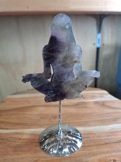 AMETHYST YOGA LADY ON ASTROLOGICAL STAND