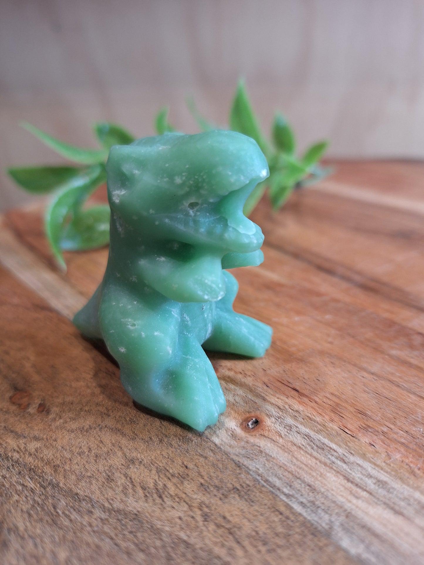 AMAZING DARK GREEN JADE TYRANNOSAURUS REX