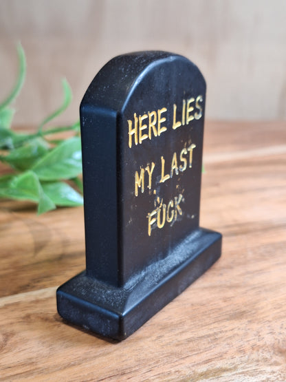 BLACK OBSIDIAN TOMBSTONE (ADULTS ONLY)