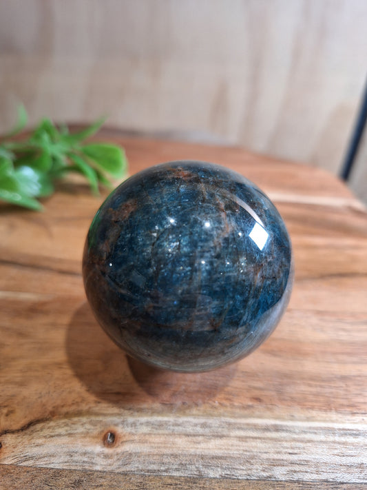 BLUE APATITE SPHERE