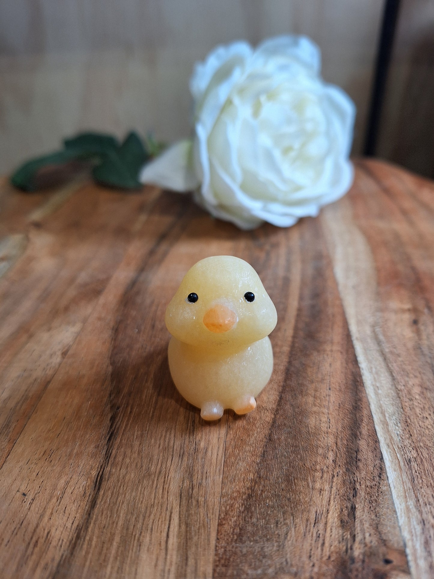 CUTE HONEY CALCITE DUCK