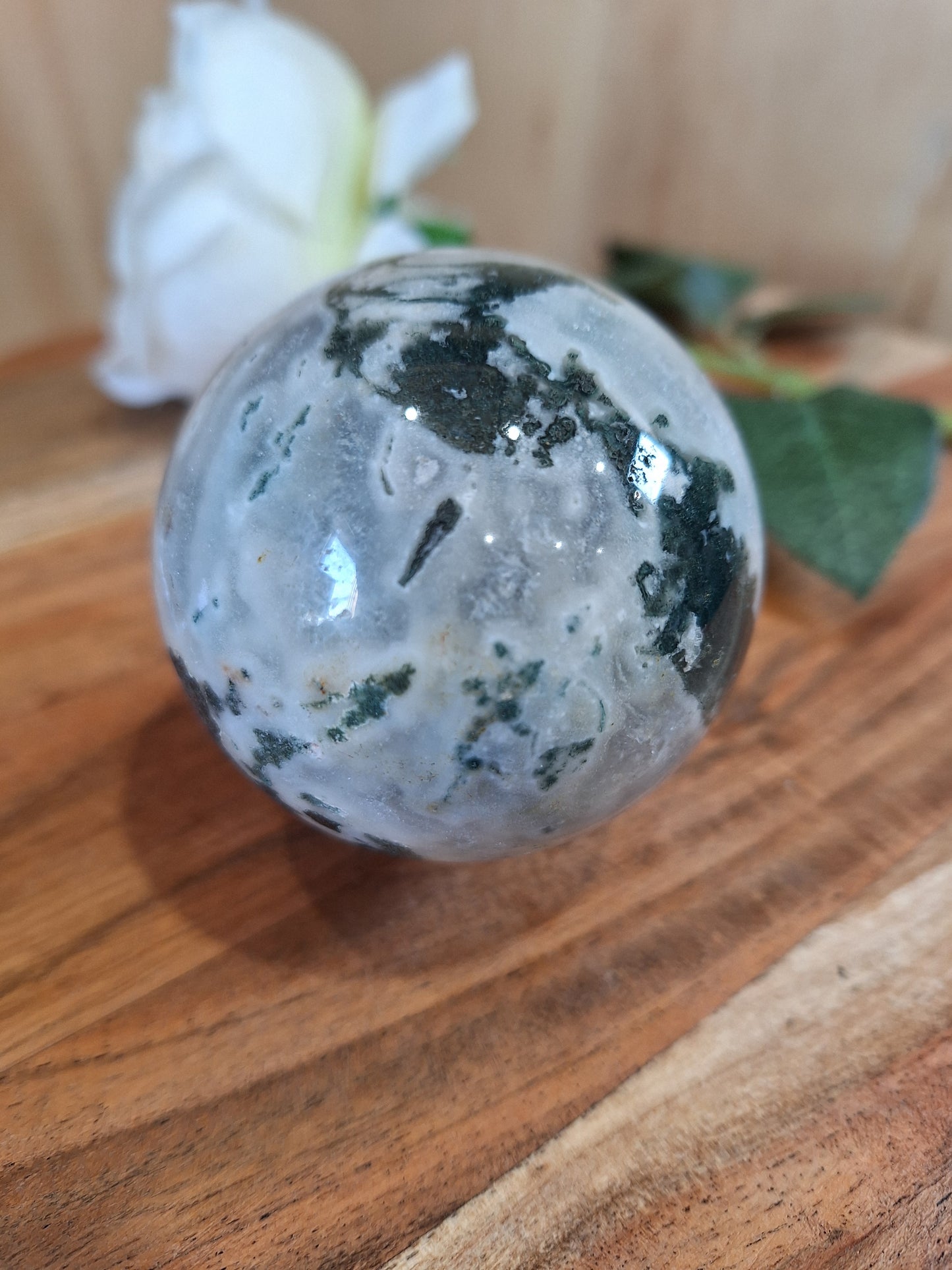 MOSS AGATE SPHERES