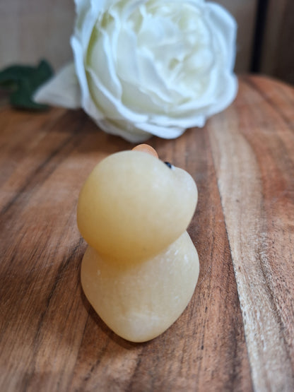 CUTE HONEY CALCITE DUCK