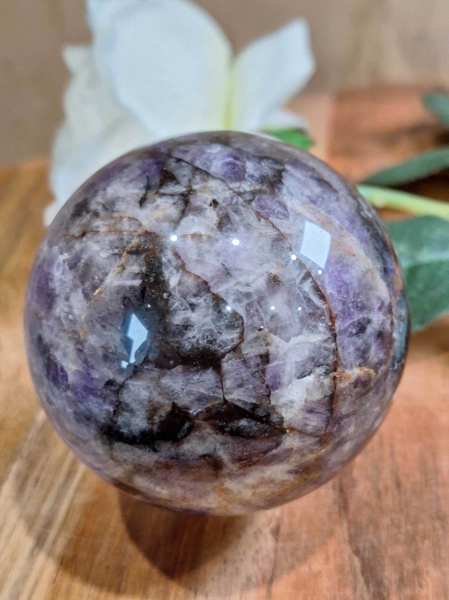 DREAM AMETHYST SPHERE (CHEVRON AMETHYST)
