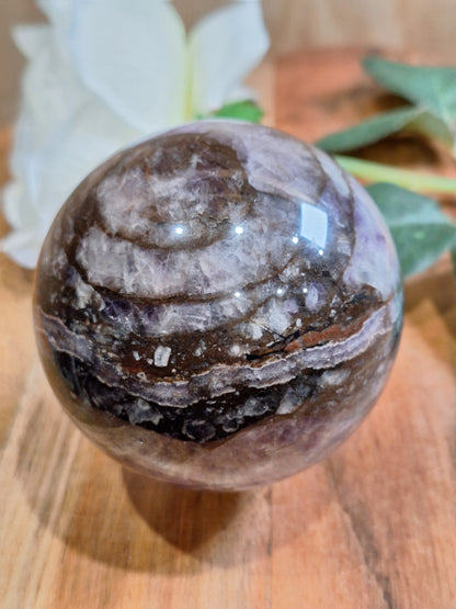 DREAM AMETHYST SPHERE (CHEVRON AMETHYST)