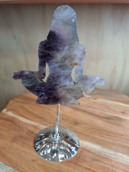 AMETHYST YOGA LADY ON ASTROLOGICAL STAND
