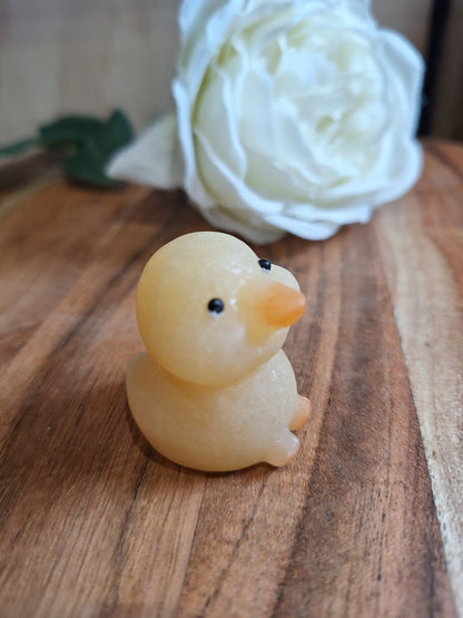 CUTE HONEY CALCITE DUCK