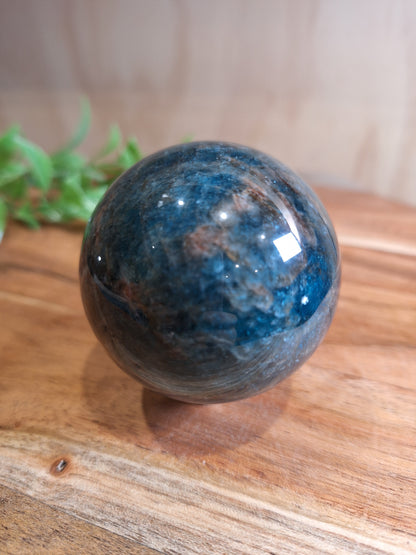 BLUE APATITE SPHERE
