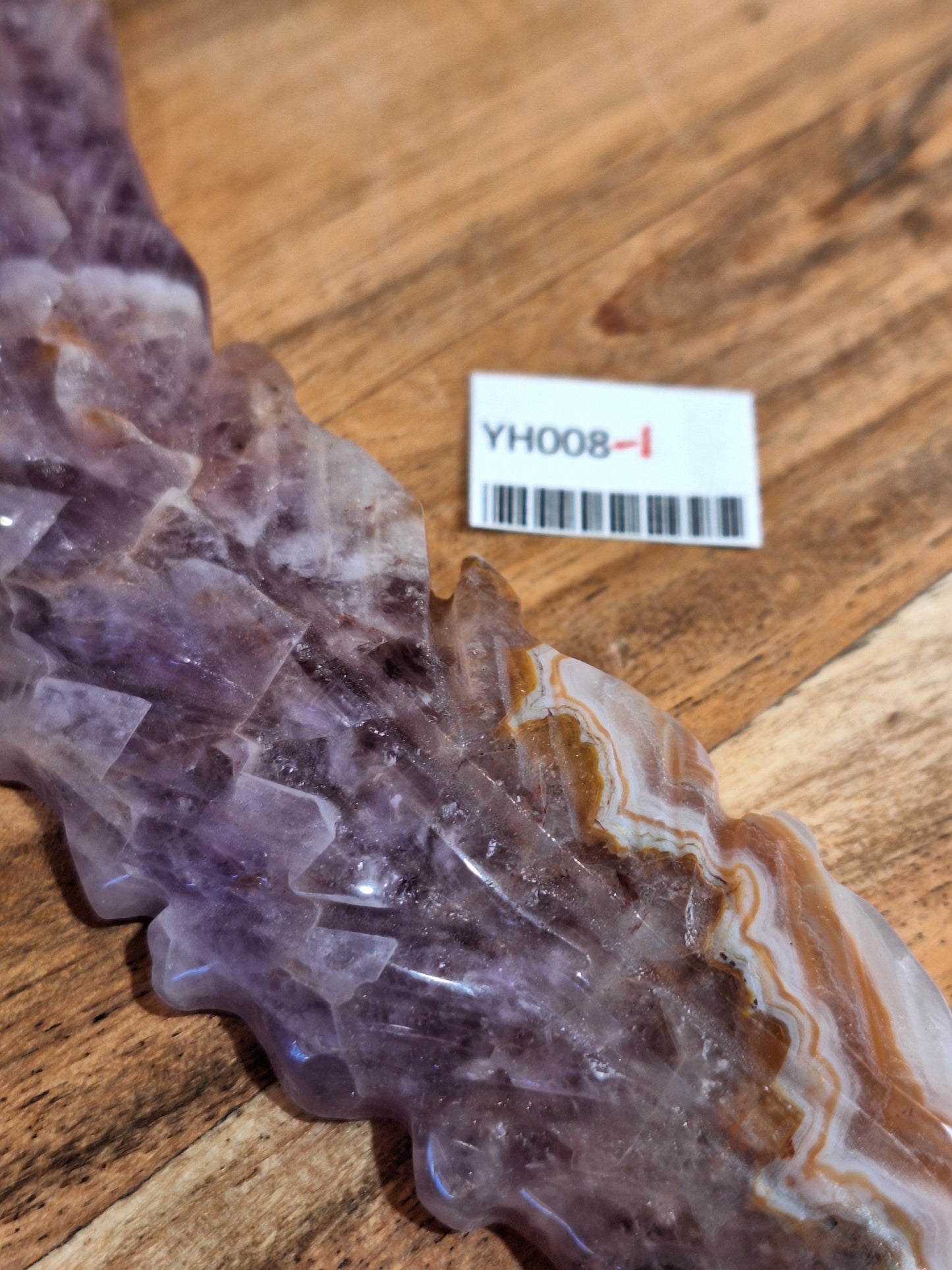 AMETHYST WITH MEXICAN AGATE FEATHERS