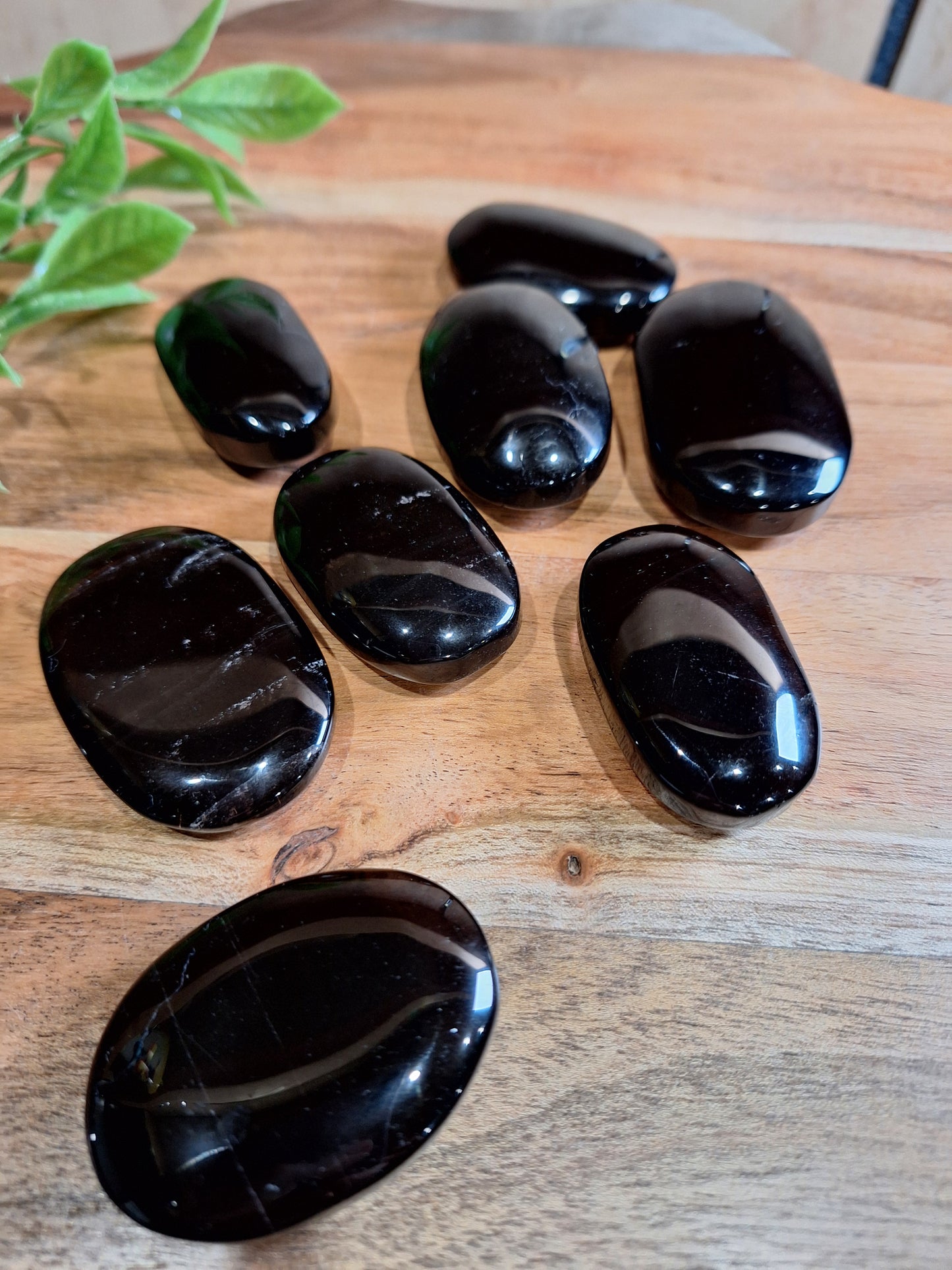 ICE OBSIDIAN PALM STONES (MEDIUM & LARGE)