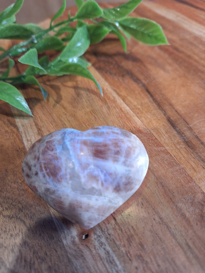 PEACH MOONSTONE HEARTS
