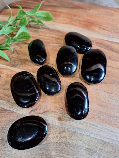 ICE OBSIDIAN PALM STONES (MEDIUM & LARGE)
