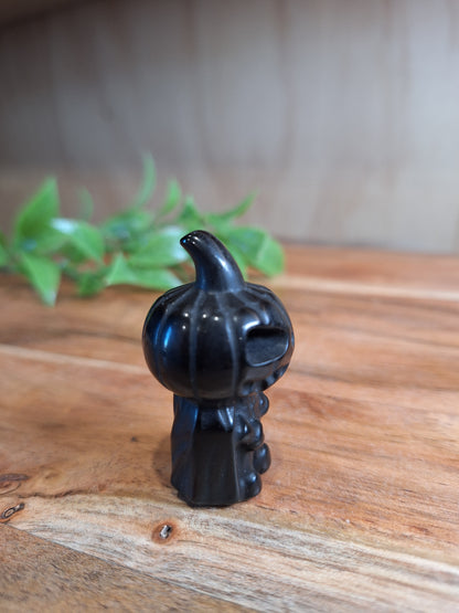 BLACK OBSIDIAN DARTH VADAR PUMPKIN HEAD