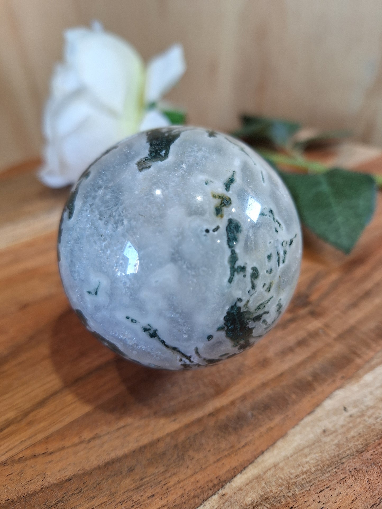 MOSS AGATE SPHERES