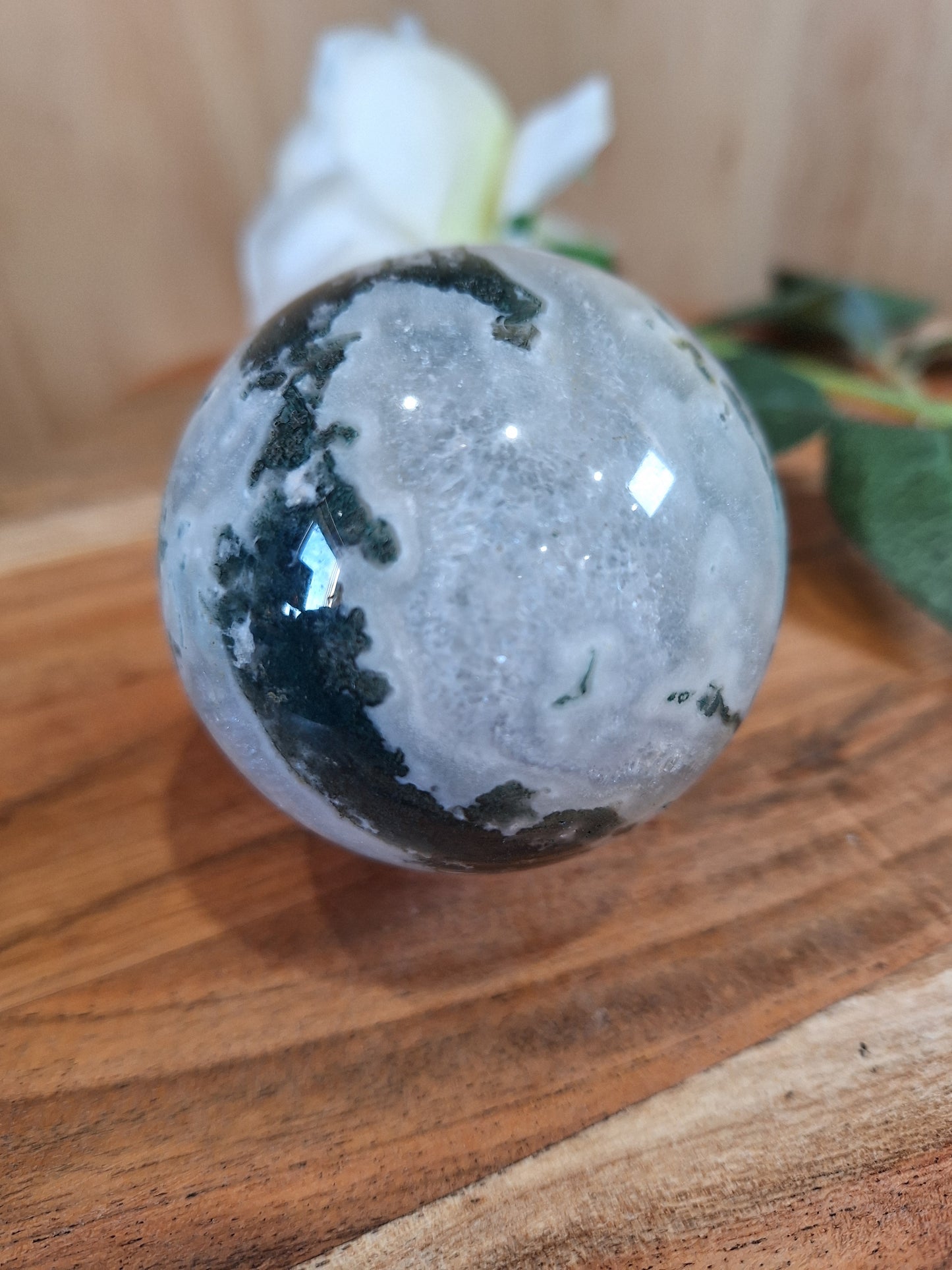 MOSS AGATE SPHERES