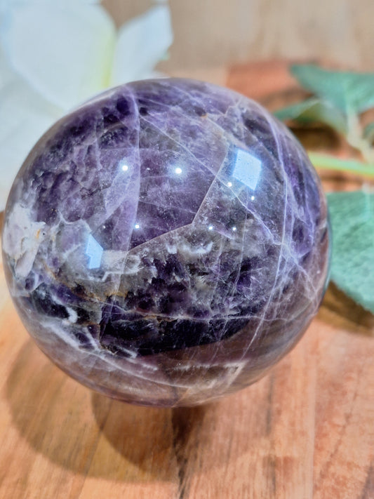 DREAM AMETHYST SPHERE (CHEVRON AMETHYST)