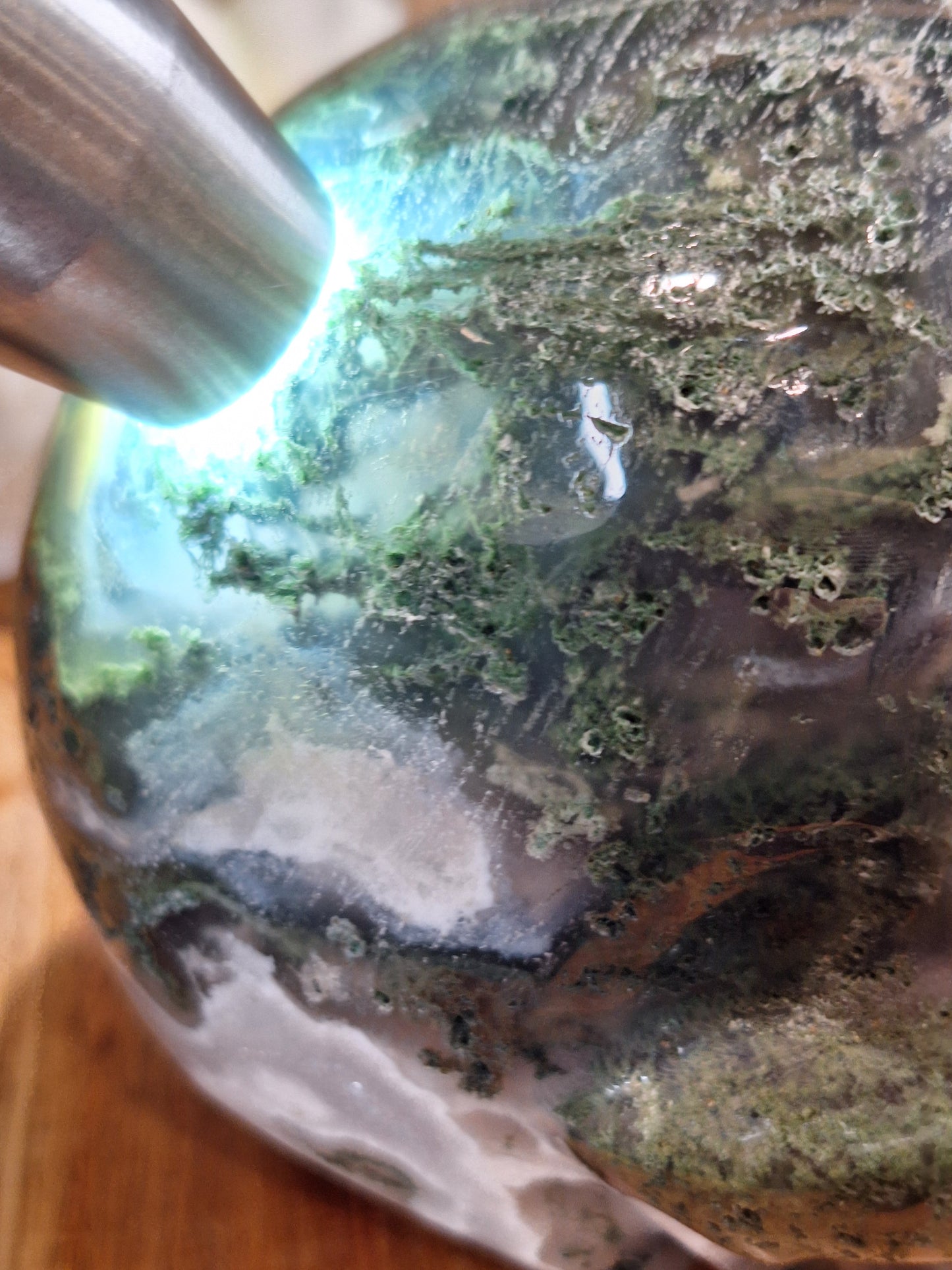 MOSS AGATE SKULL (OVER 1 kg!!!)