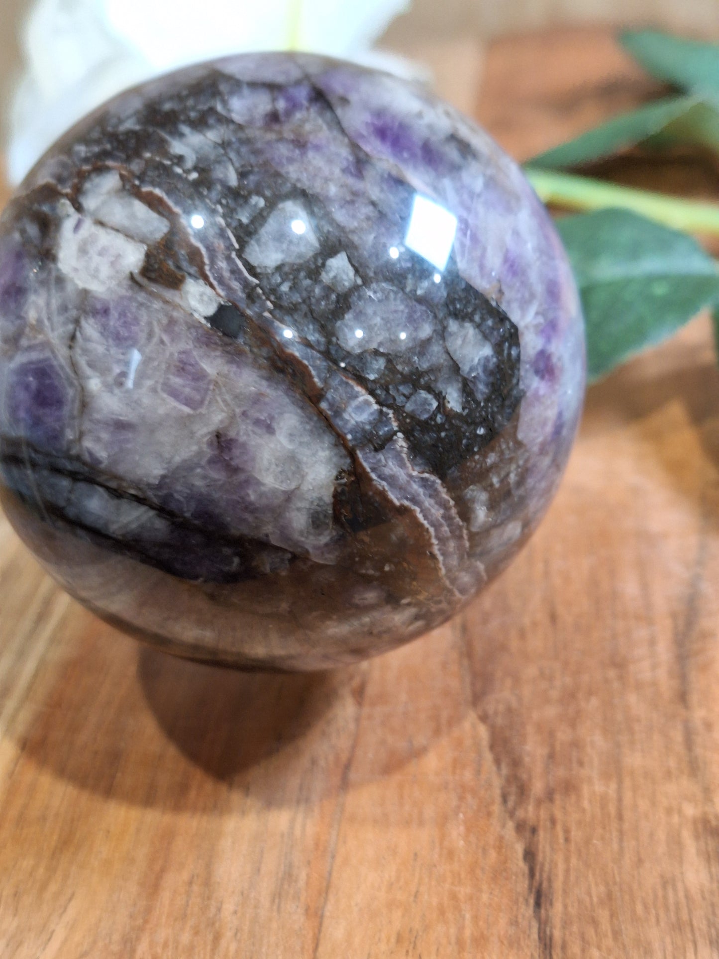 DREAM AMETHYST SPHERE (CHEVRON AMETHYST)