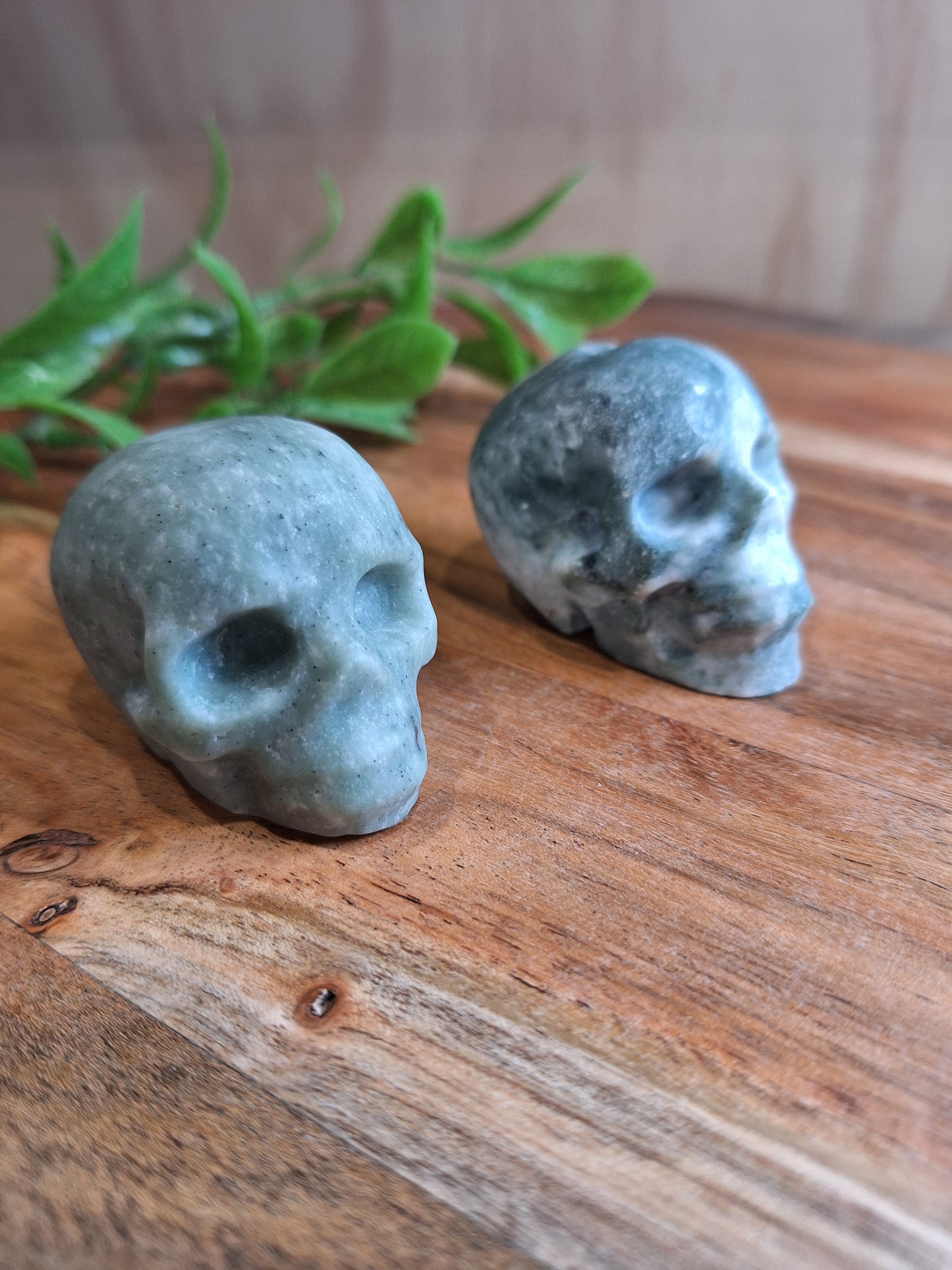 SERPENTINE JADE SKULLS