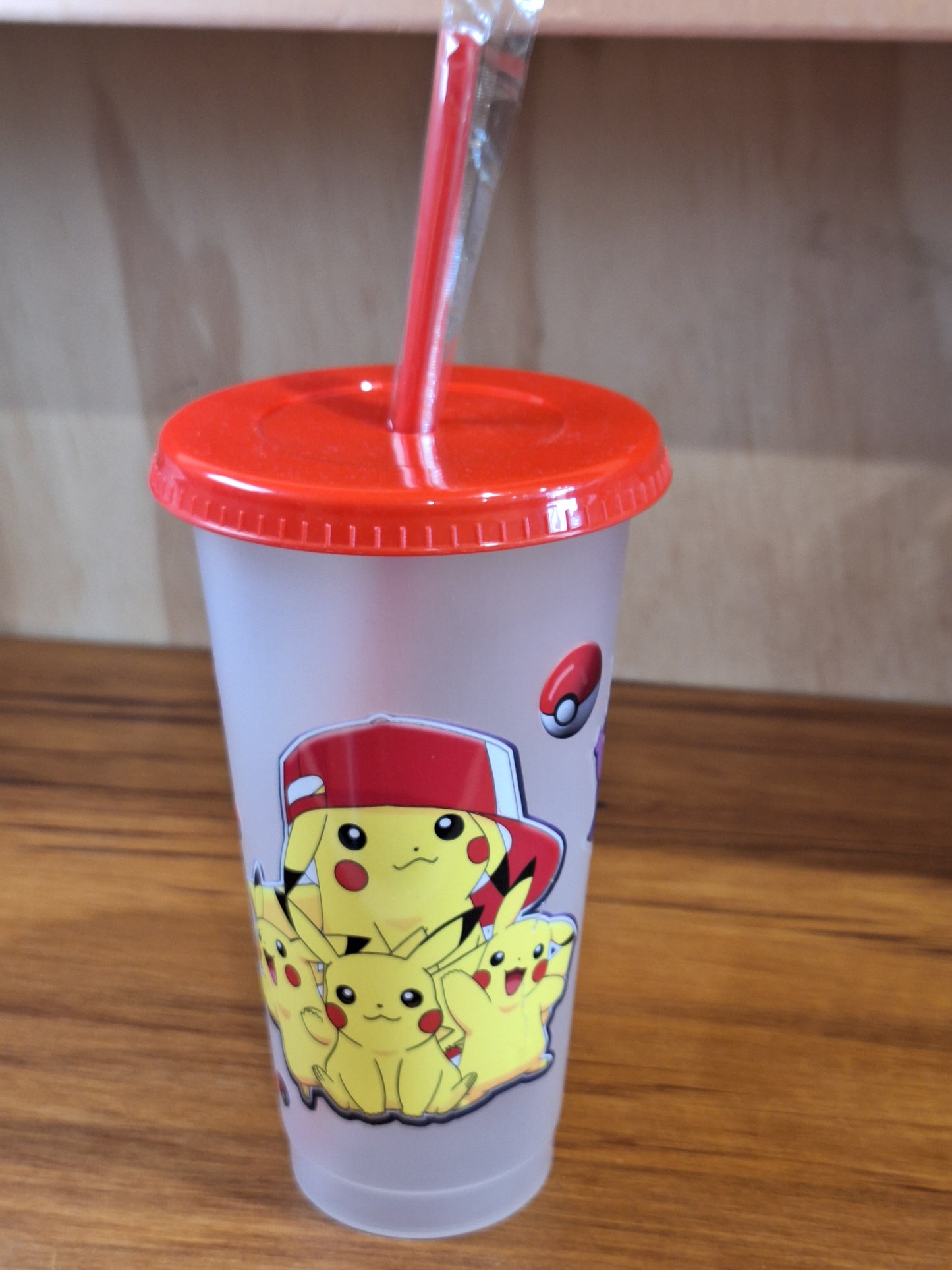 COLOUR CHANGING REUSABLE BPA FREE L CUP (24oz) WITH LID AND STRAW + SUBLIMATION WRAP