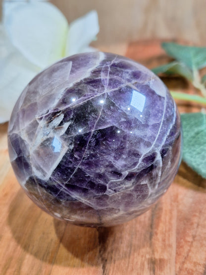 DREAM AMETHYST SPHERE (CHEVRON AMETHYST)