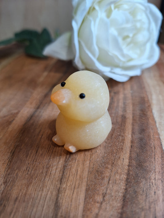 CUTE HONEY CALCITE DUCK
