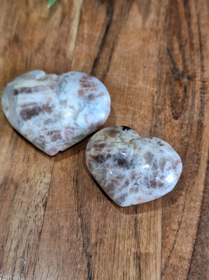 PEACH MOONSTONE HEARTS