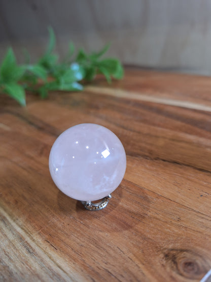 ROSE QUARTZ SPHERES WITH STARS