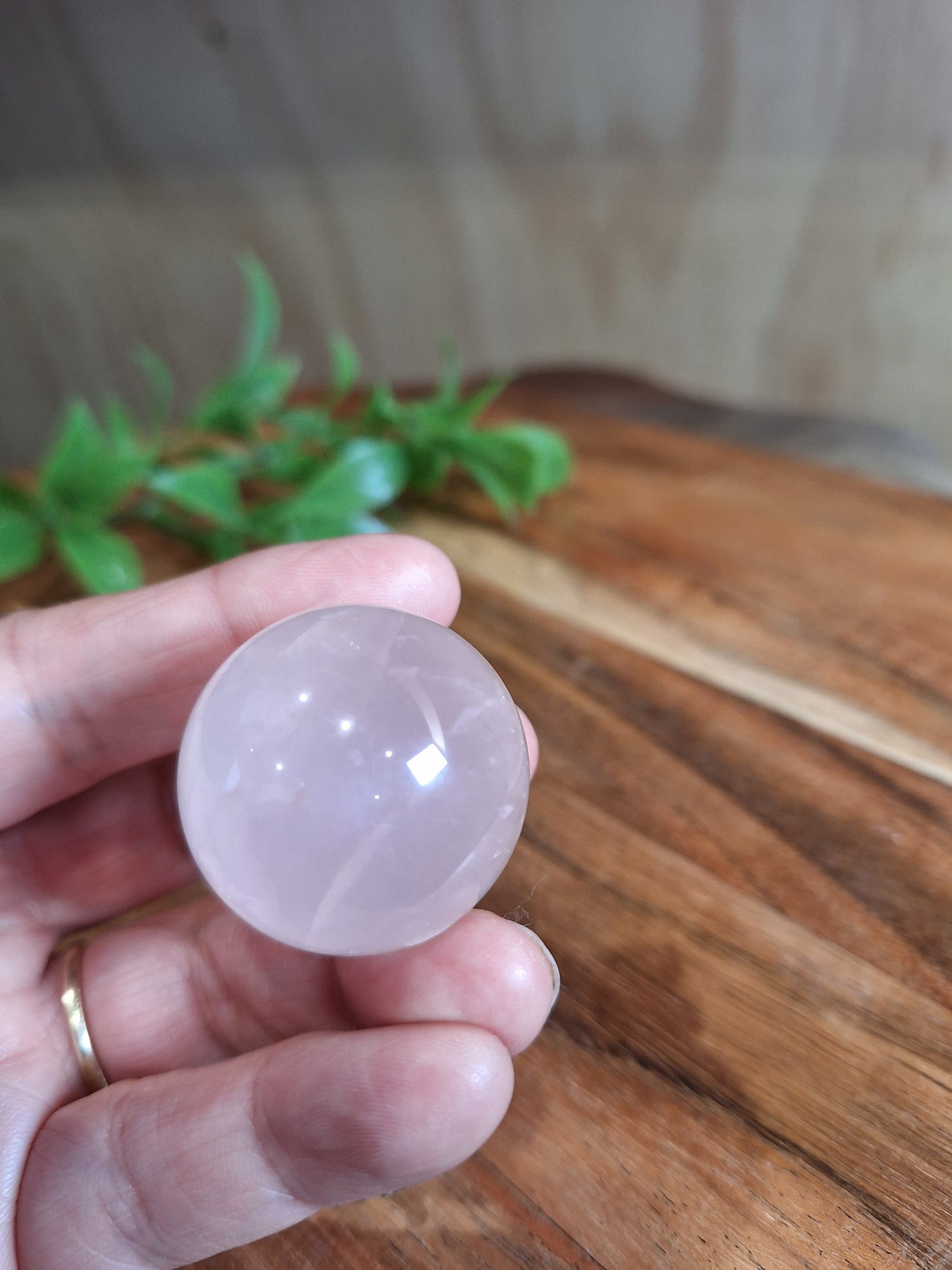 ROSE QUARTZ SPHERES WITH STARS