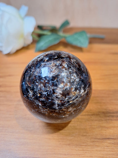 ASTROPHYLITE WITH AMBER