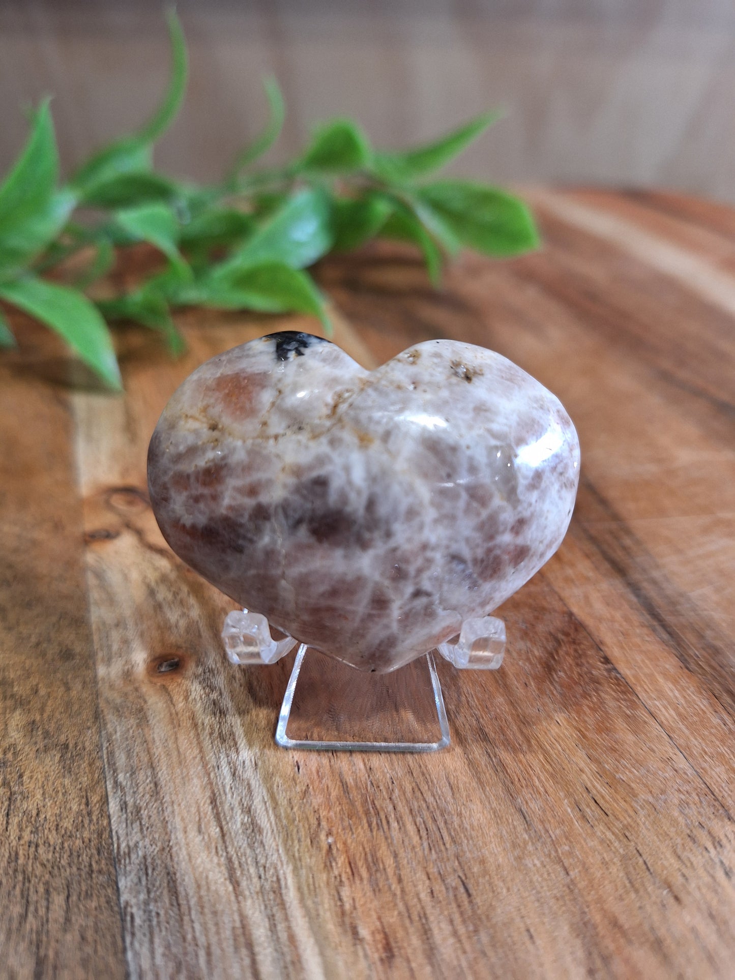 PEACH MOONSTONE HEARTS