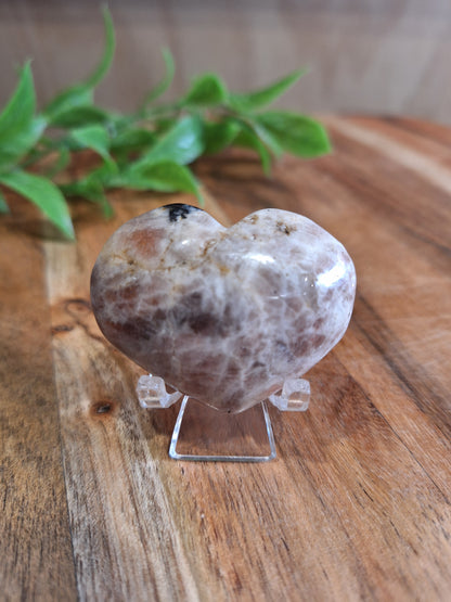 PEACH MOONSTONE HEARTS