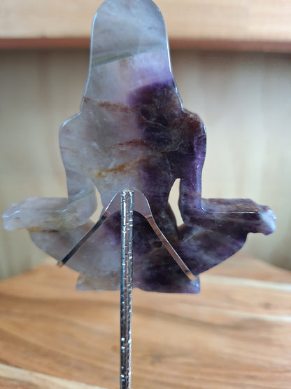 AMETHYST YOGA LADY ON ASTROLOGICAL STAND