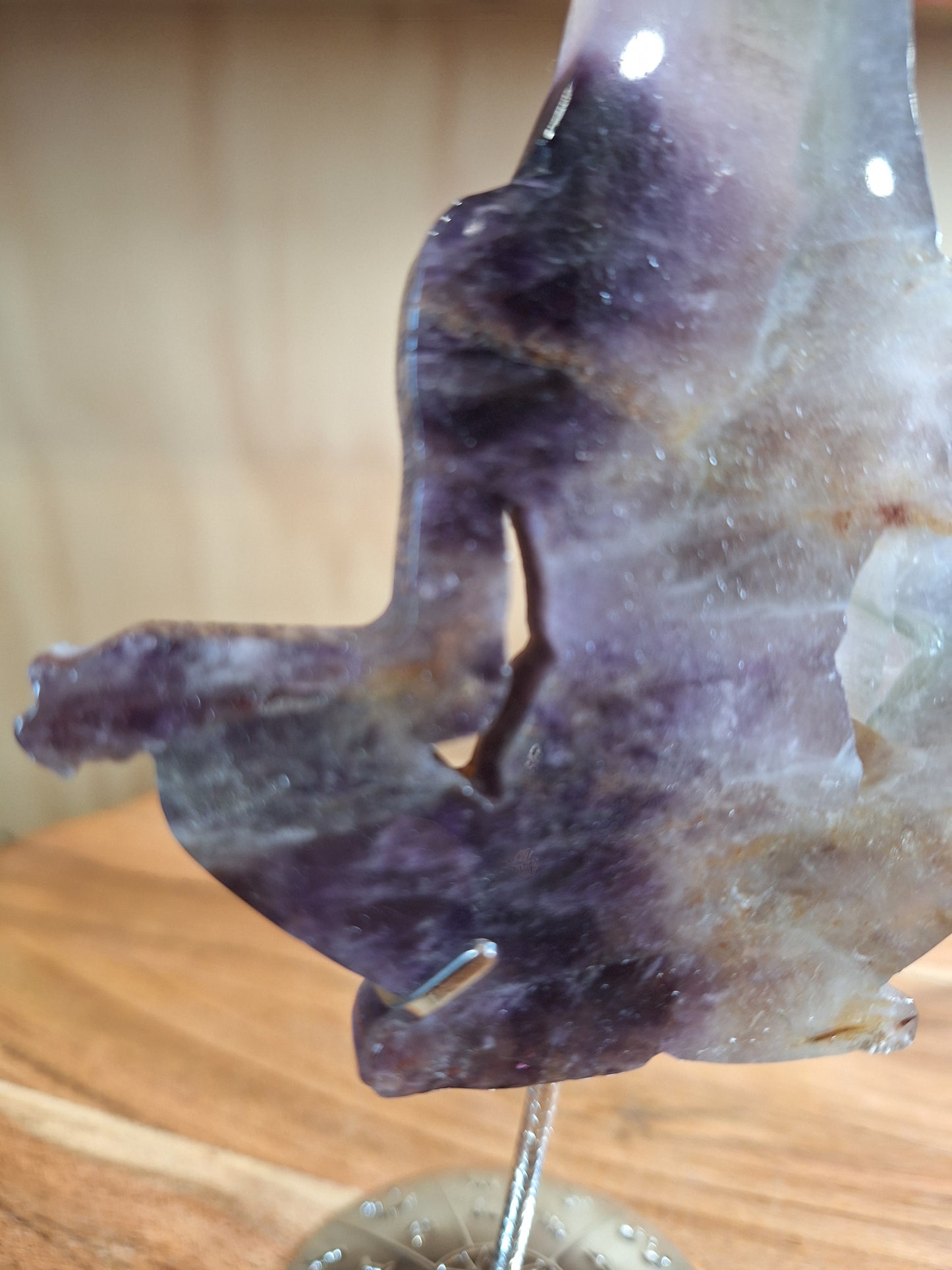 AMETHYST YOGA LADY ON ASTROLOGICAL STAND