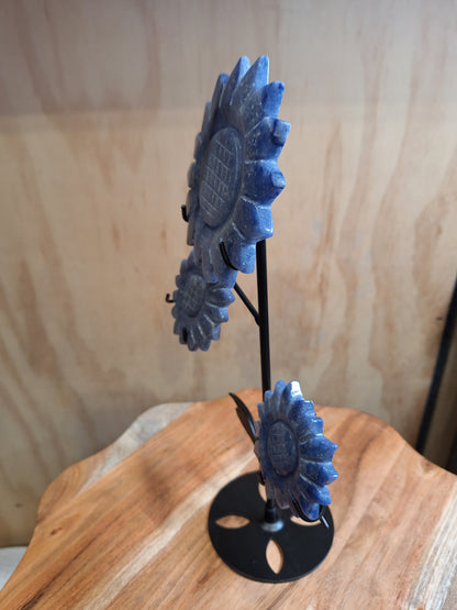 BLUE AVENTURINE SUNFLOWER