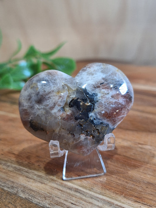 SUNSTONE MOONSTONE HEART