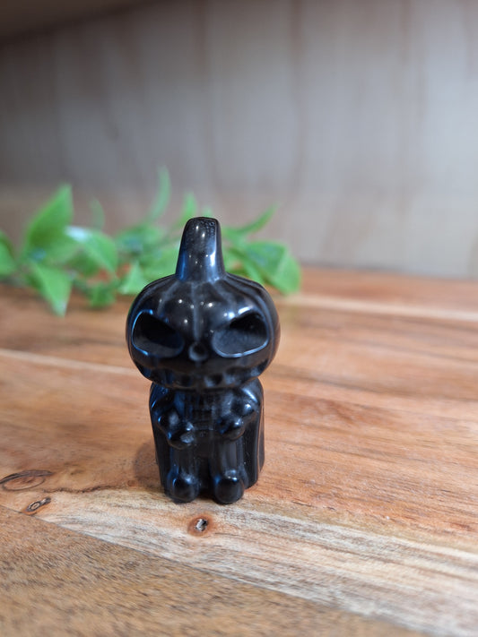BLACK OBSIDIAN DARTH VADAR PUMPKIN HEAD