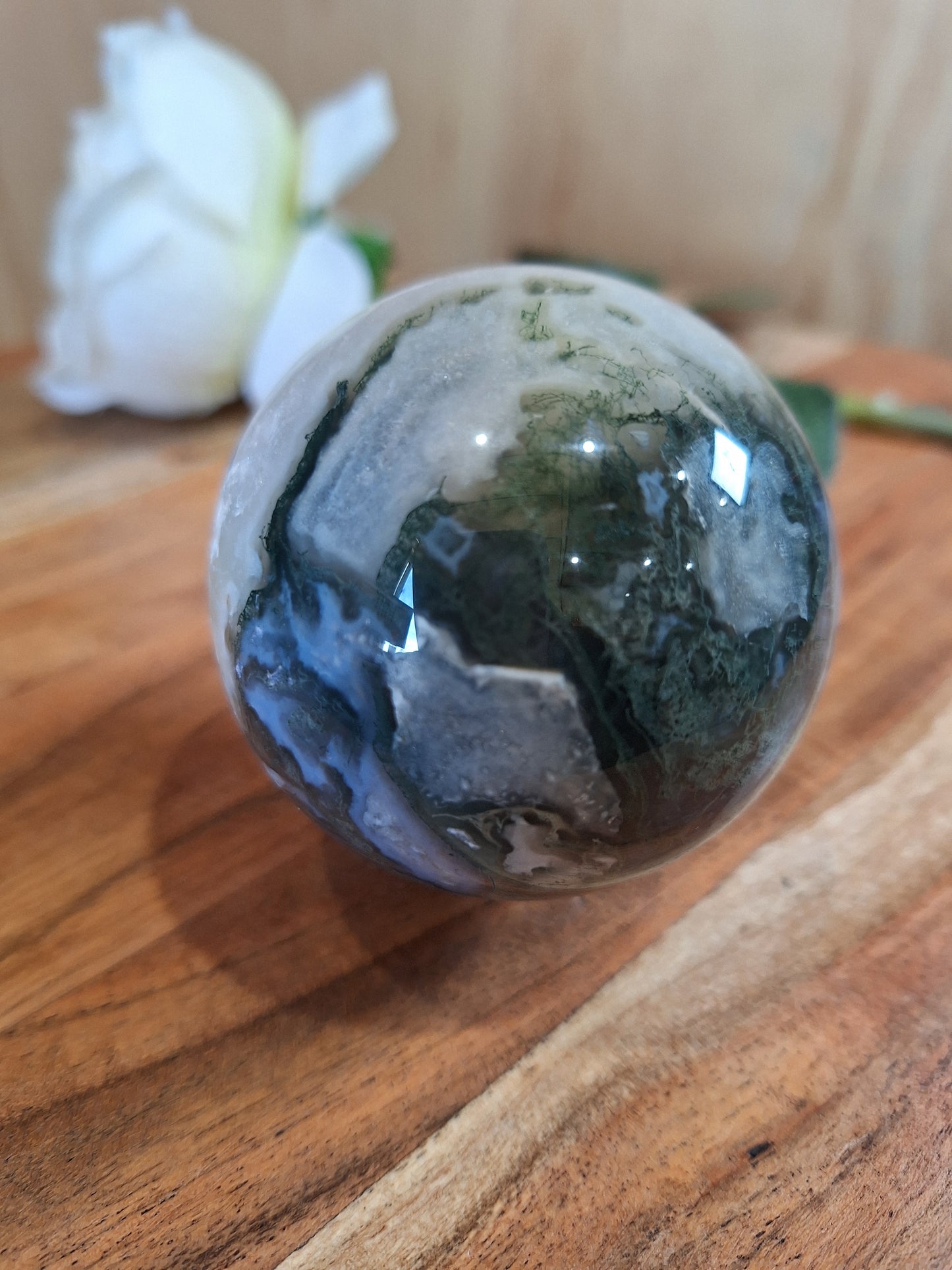 MOSS AGATE SPHERES