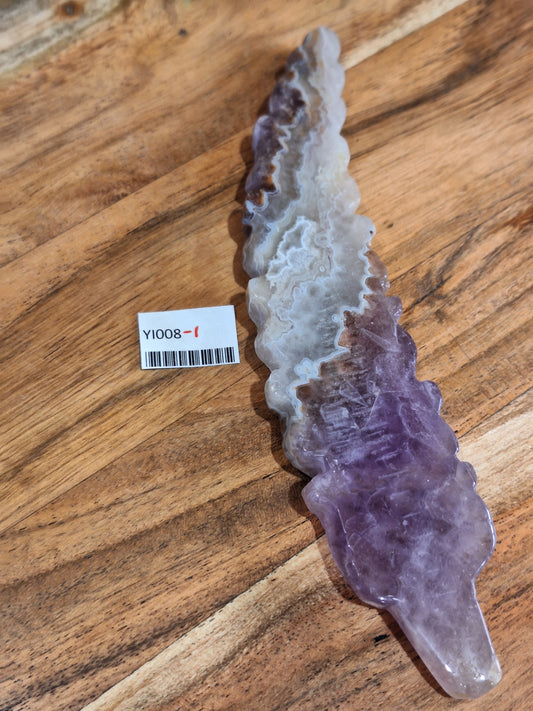 AMETHYST WITH MEXICAN AGATE FEATHERS