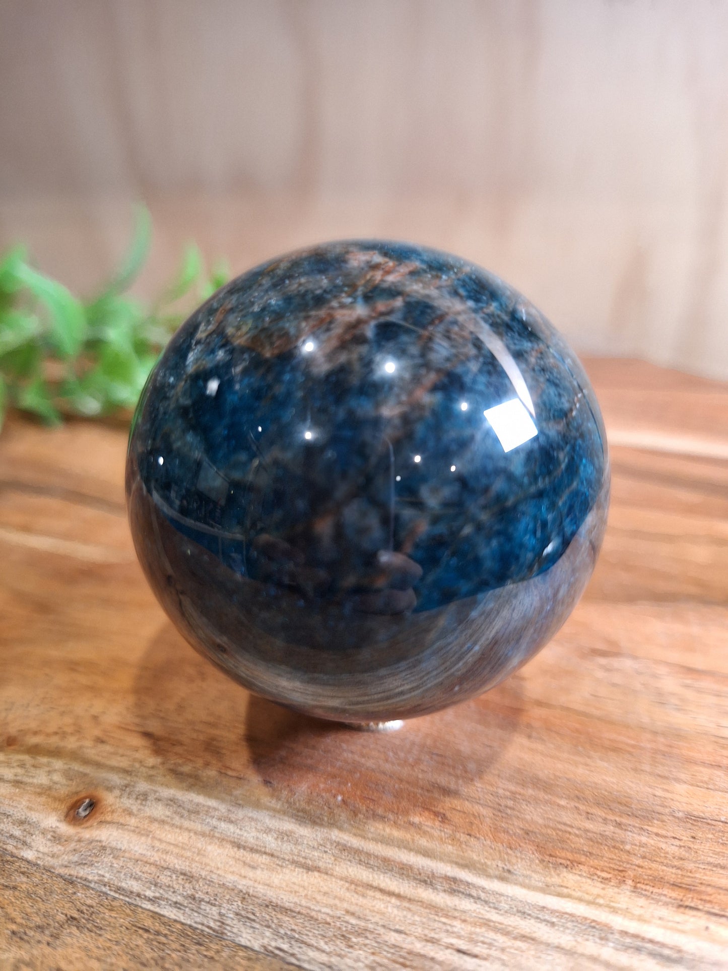 BLUE APATITE SPHERE