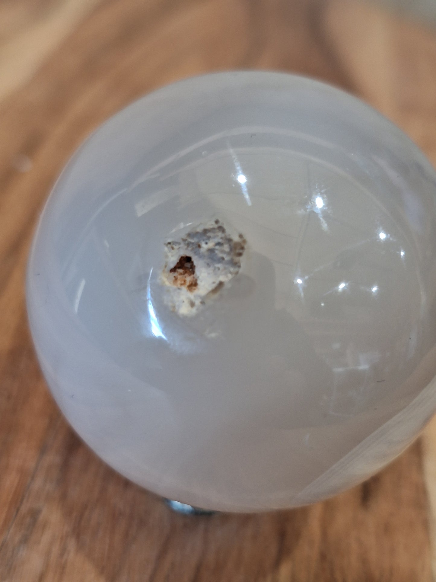 WHITE AGATE HEART (MEDIUM)