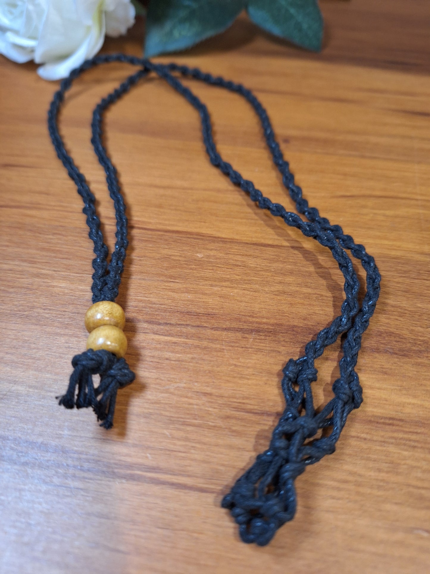 LONG PLAITED TUMBLE/RAW HOLDER NECKLACES