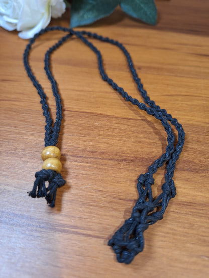 LONG PLAITED TUMBLE/RAW HOLDER NECKLACES