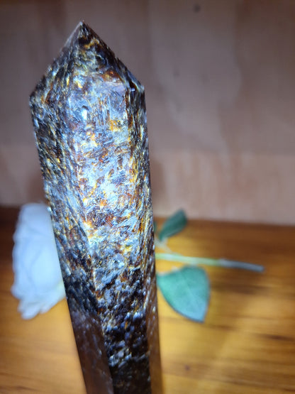 ASTROPHYLITE WITH AMBER