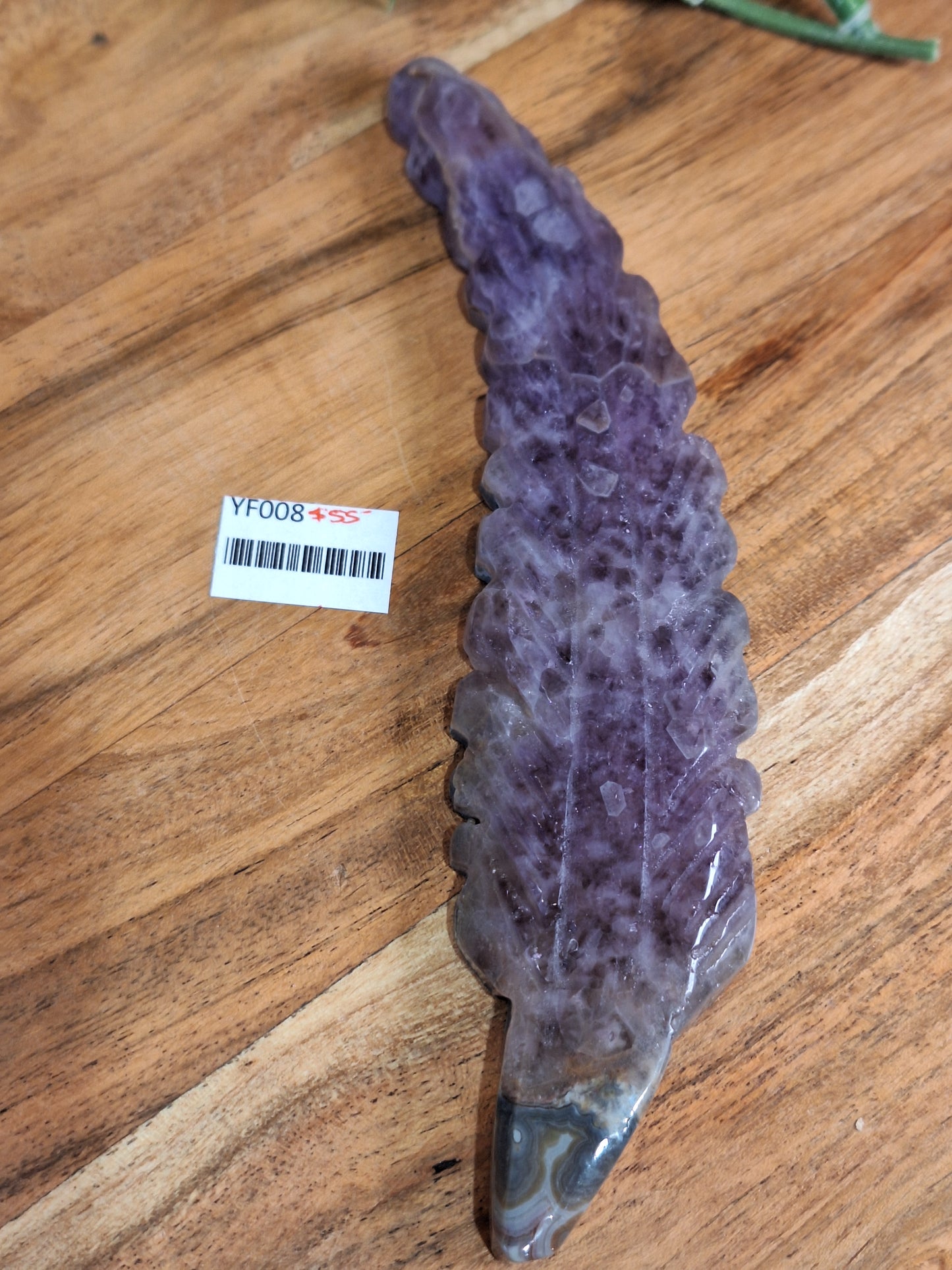 AMETHYST WITH MEXICAN AGATE FEATHERS