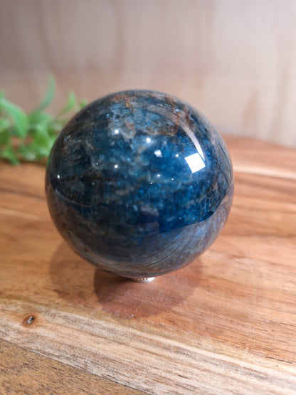 BLUE APATITE SPHERE