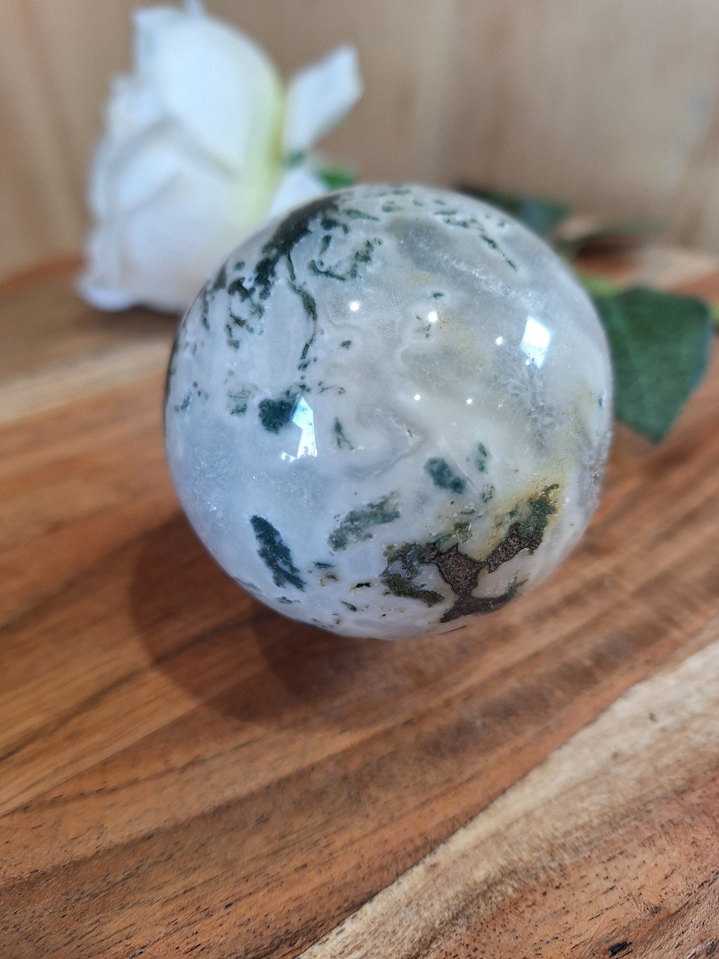 MOSS AGATE SPHERES