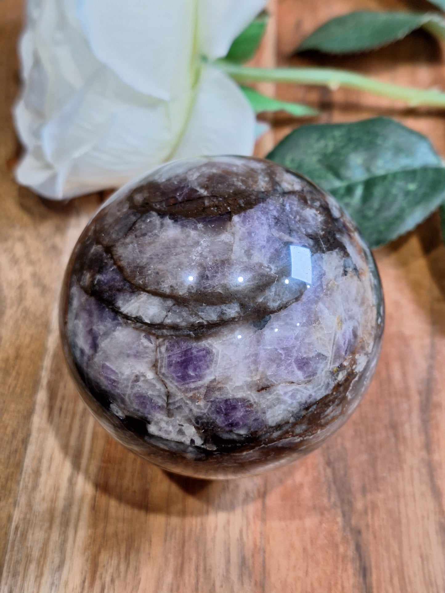 DREAM AMETHYST SPHERE (CHEVRON AMETHYST)